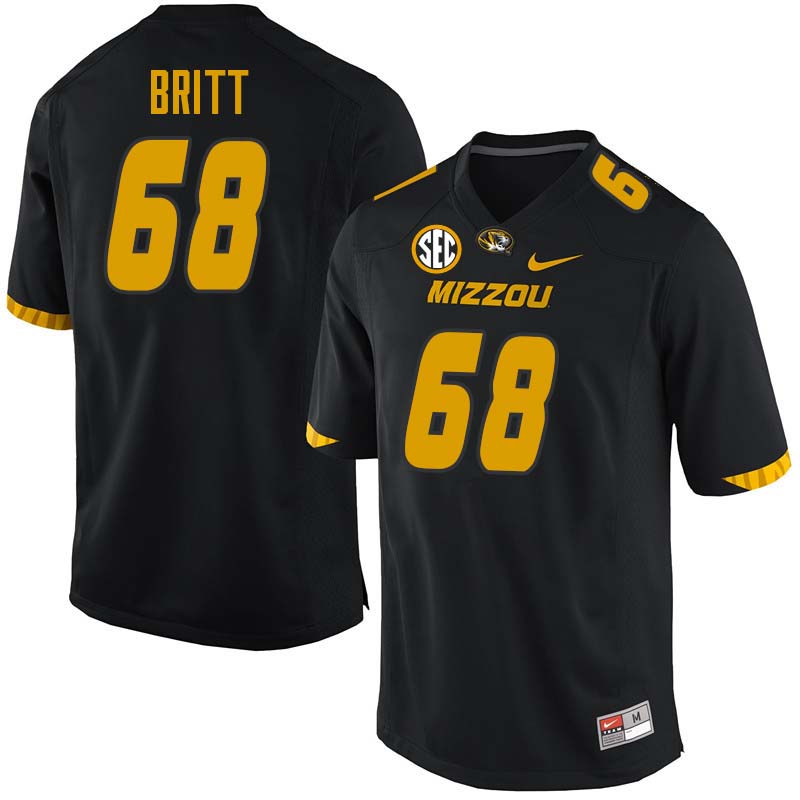 Men #68 Justin Britt Missouri Tigers College Football Jerseys Sale-Black - Click Image to Close